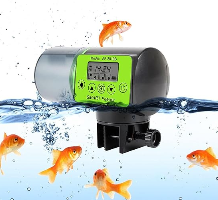 Alimentador automático para aquários  inteligente alimentador automático alimentador peixinho grande capacidade alimentador aquário peixes