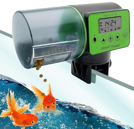 Alimentador automático para aquários  inteligente alimentador automático alimentador peixinho grande capacidade alimentador aquário peixes