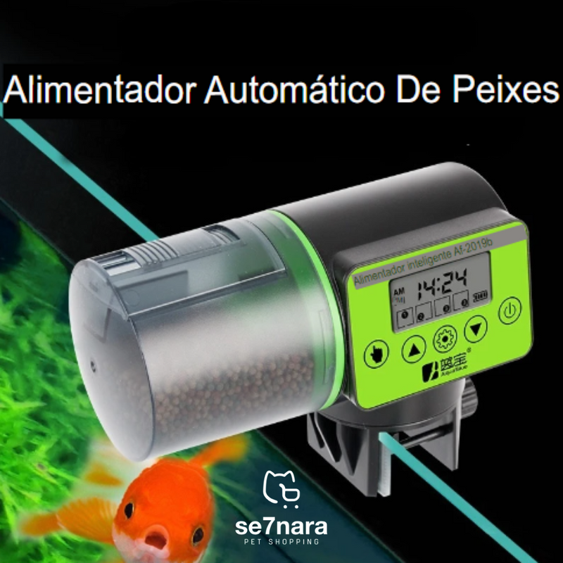 Alimentador automático para aquários  inteligente alimentador automático alimentador peixinho grande capacidade alimentador aquário peixes