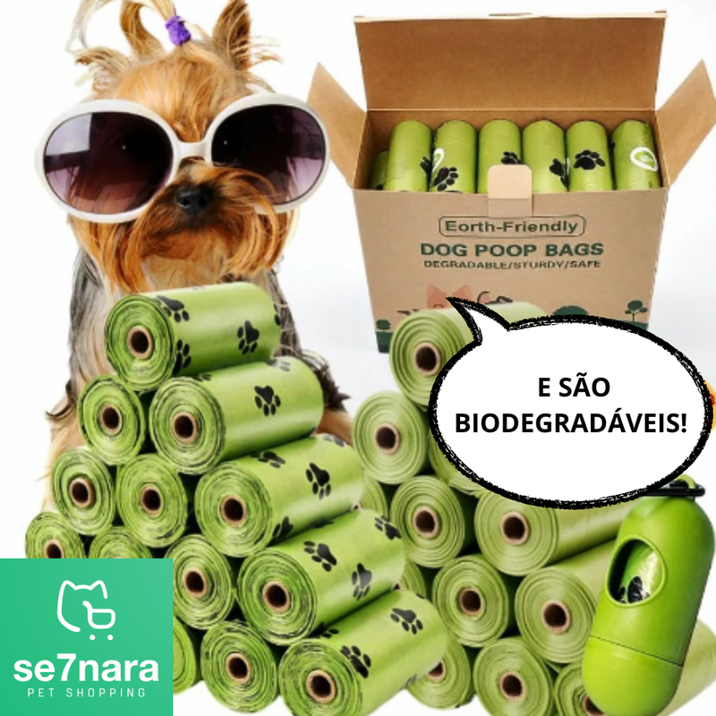 Sacos de lixo rolos BIODEGRADÁVEIS para animais de estimação